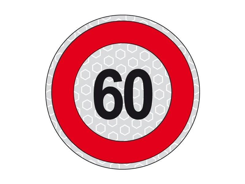 DISCO ADESIVO LIMITE VELOCITA' 60 KM/H
