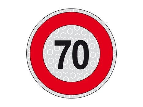 DISCO ADESIVO LIMITE VELOCITA' 70 KM/H