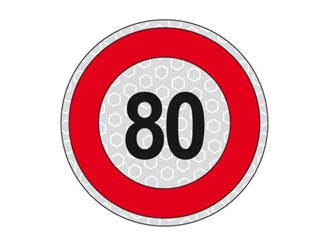 DISCO ADESIVO LIMITE VELOCITA' 80 KM/H