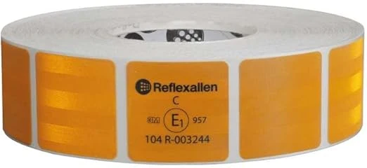NASTRO RIFLETTENTE SEGMENTATO PER SUPERFICI TELONATE - 50 M - GIALLO