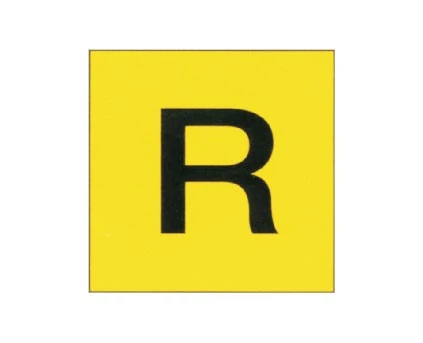 TABELLA ADESIVA "R" 400 x 400 mm